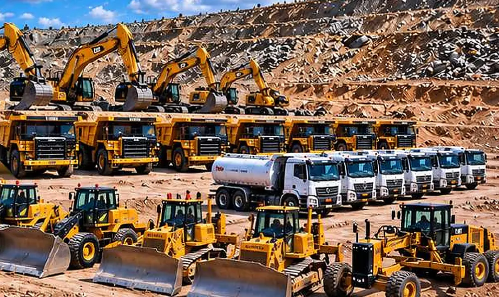 Heavy equipment fleet in mining operations